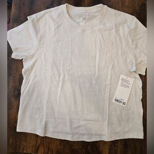Lululemon White Crew Neck T-Shirt Size 10 New